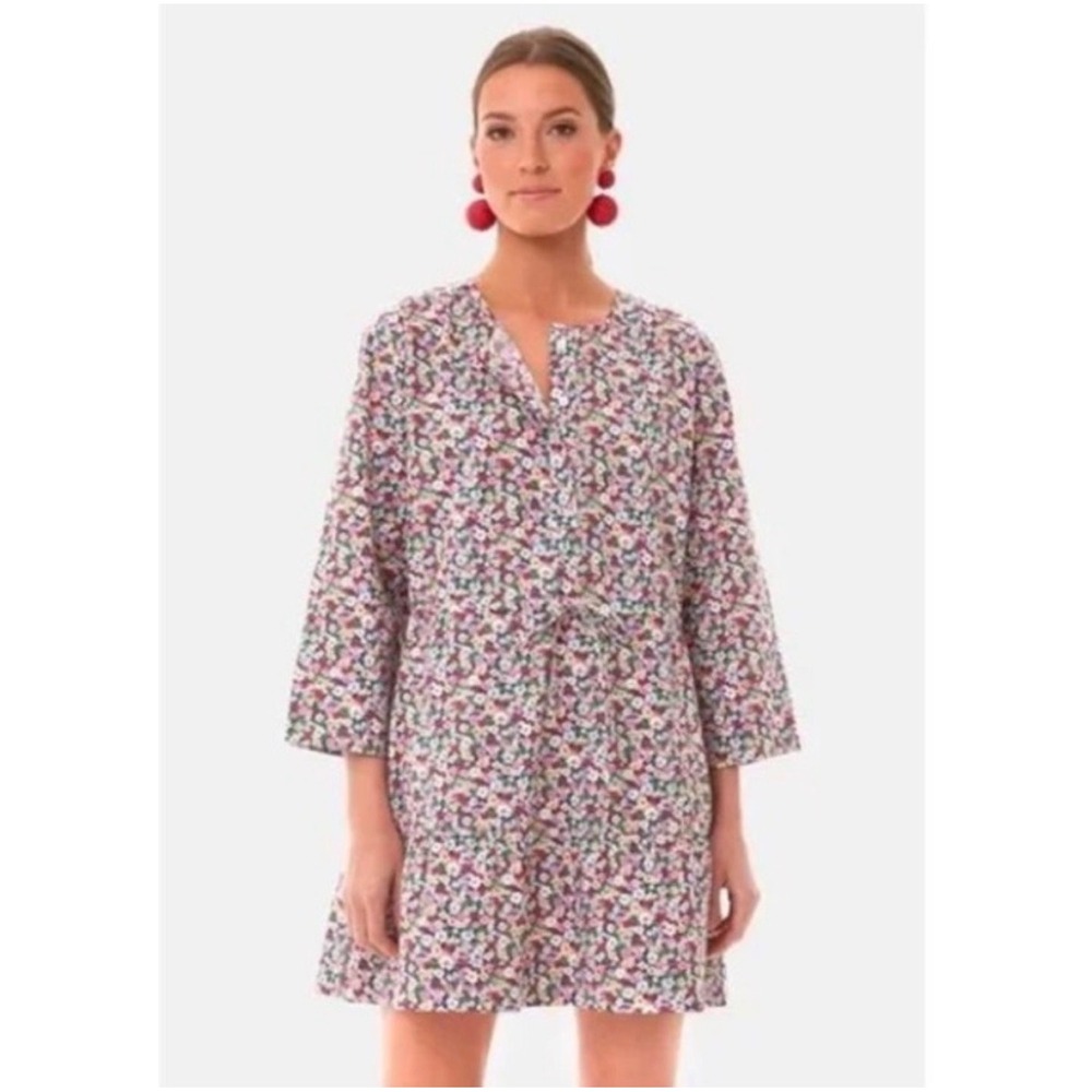 Pomander Place Tuckernuck Ditsy Floral Lucy Mini Shift Dress XL Tie Waist Pocket